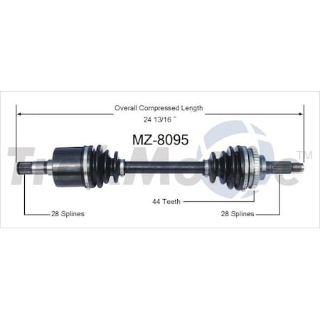 Surtrack Axle Cv Axle Shaft, Mz-8095 MZ-8095